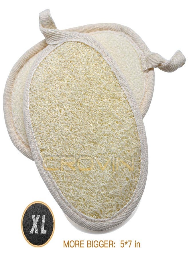 CROVIN Bigger 5x7 Natural loofah Sponge for Exfoliating and Invigorate Your Dead Skin - Eco Friendly and Biodegradable All-Natural Loufa - Deeply Clean Your Body Pack of 4 - Image 2