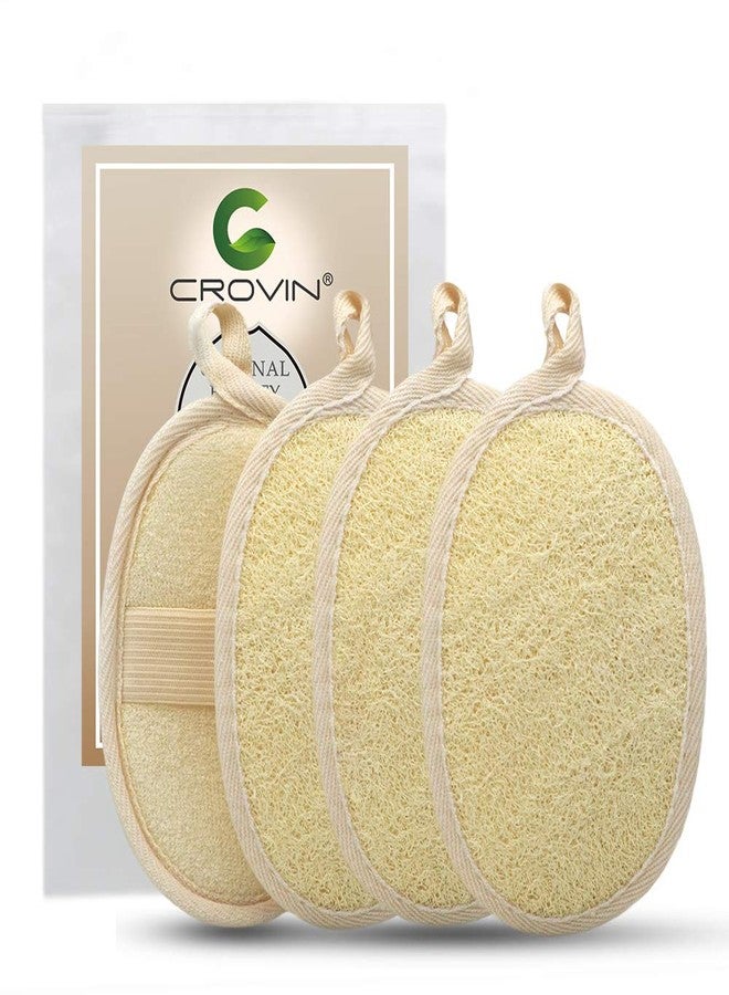 CROVIN Bigger 5x7 Natural loofah Sponge for Exfoliating and Invigorate Your Dead Skin - Eco Friendly and Biodegradable All-Natural Loufa - Deeply Clean Your Body Pack of 4 - Image 1