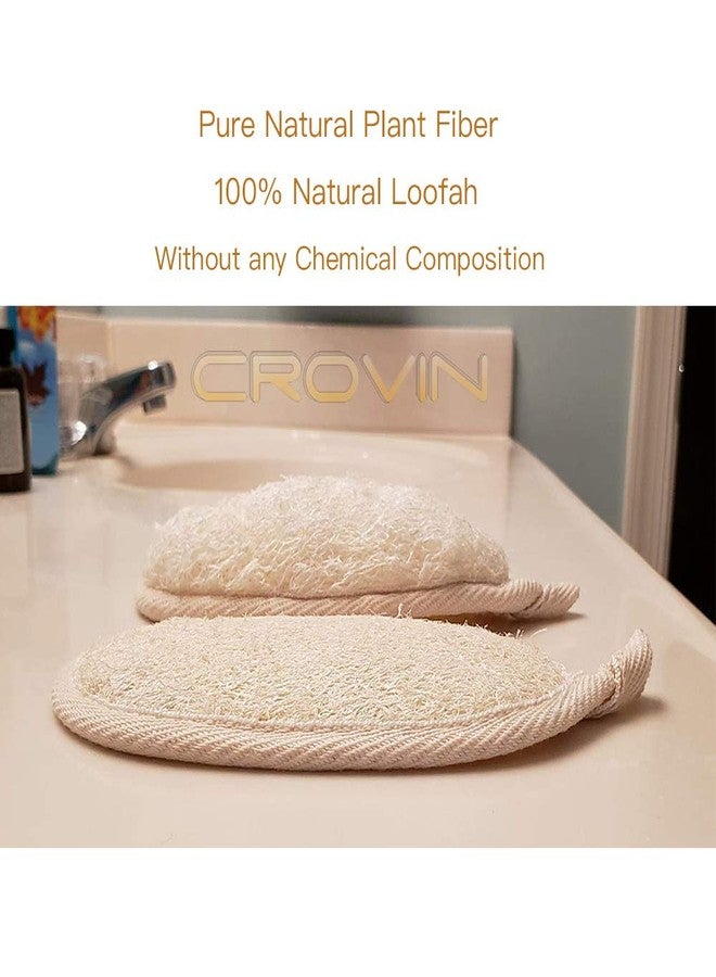 CROVIN Bigger 5x7 Natural loofah Sponge for Exfoliating and Invigorate Your Dead Skin - Eco Friendly and Biodegradable All-Natural Loufa - Deeply Clean Your Body Pack of 4 - Image 4