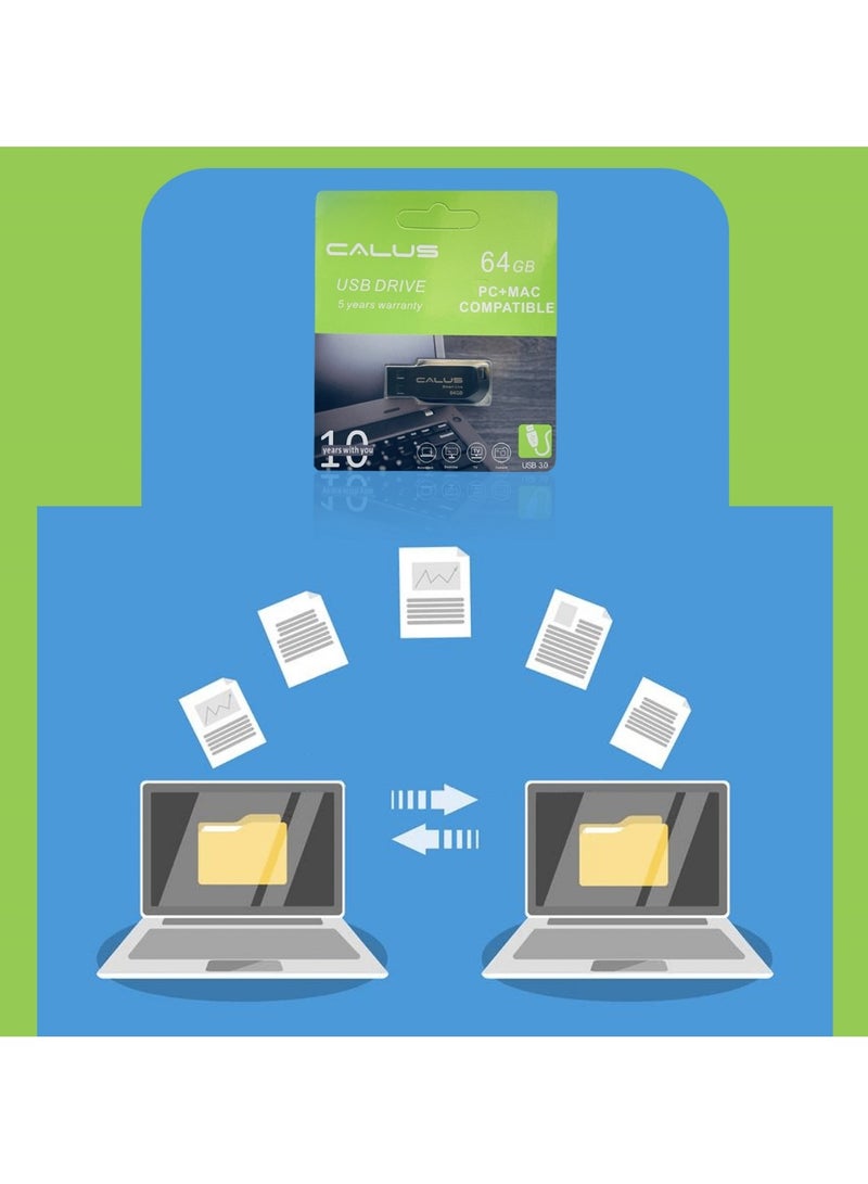 كالوس جديد Calus USB 3.0 64GB حملة القلم عالية السرعة مقاوم للماء بندريف محرك فلاش USB PC + MAC متوافق مع ملحقات الكمبيوتر - Image 5