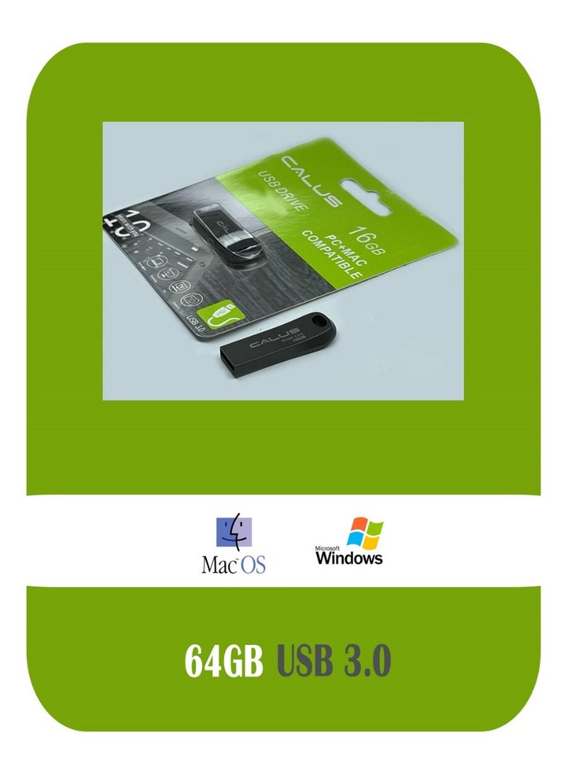 كالوس جديد Calus USB 3.0 64GB حملة القلم عالية السرعة مقاوم للماء بندريف محرك فلاش USB PC + MAC متوافق مع ملحقات الكمبيوتر - Image 4