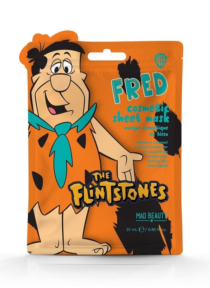 Mad Beauty Pretty Things by UrbanHaul X Mad Beauty Flintstones Cosmetic Sheet Mask - Fred  - Image 1