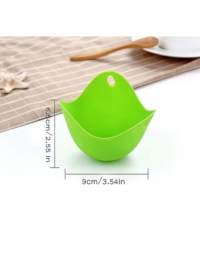 4pcs Colorful Non Stick Silicone Egg Boiler Molds For Microwave Stovetop Cooking - Image 2