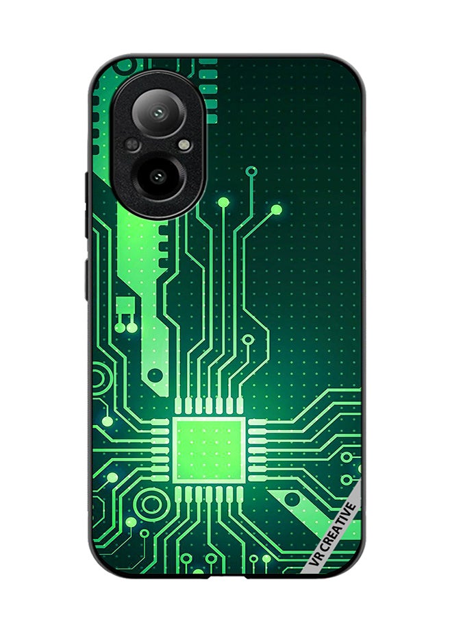 VR CREATIVE Protective Case Cover For Realme C67 4G Circuit Design Multicolour - Image 1