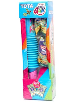 TOTA Tota Magic Gulal Gun with Herbal Holi Colour Powder for Fun Play, Party, Colour Cloud and More - Pack of 1 Prefilled Gulal gun and Two Refill  - Image 2