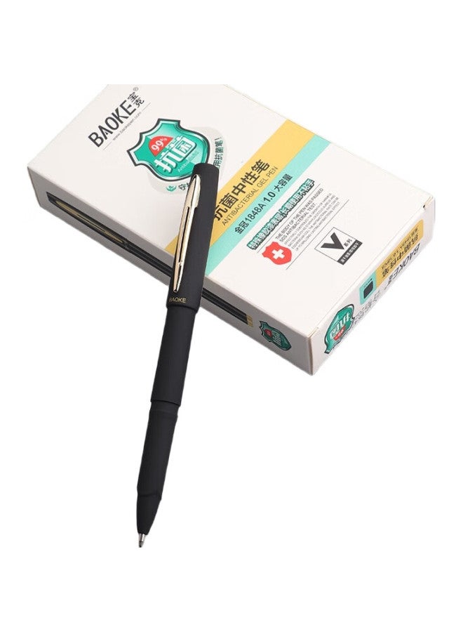 Baoke Pc1848A Large Capacity Neutral Pen 1.0Mm Daily Writing Office Signing Pen Water Pen Black 12Pcs/Box - Image 1