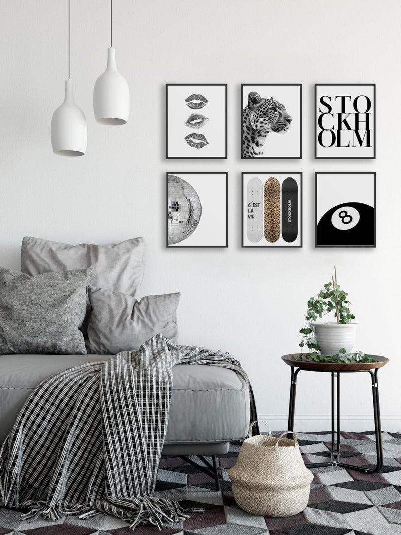 TwoDays Stockholm Style Room Decor for Women, Chic Trendy Wall Art for Living Room Aesthetic, Luxury Fashion Posters for Home Bedroom Apartment Dorm (8" X 10", Set of 6, UNFRAMED) - Image 4