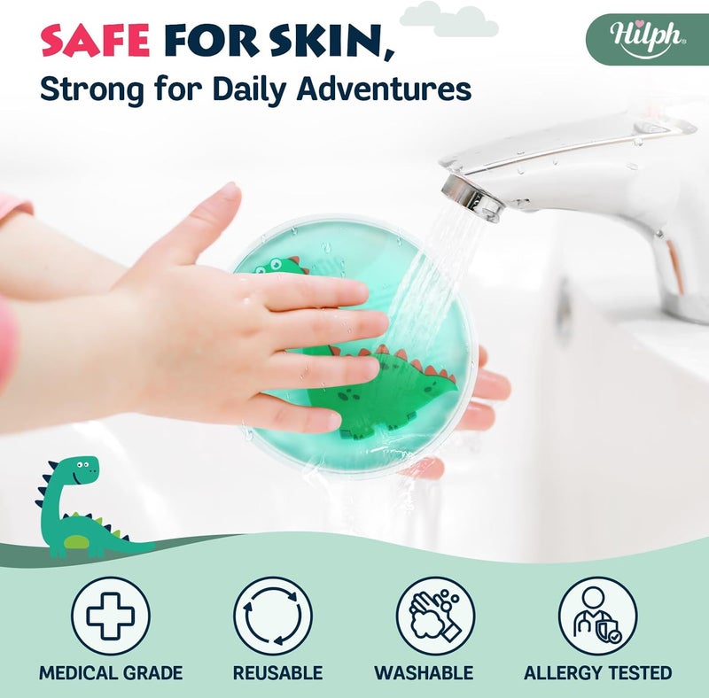 Hilph حزمة ثلج هيلف للضغط البارد للأطفال للإصابات قابلة لإعادة الاستخدام 3 حزم جليدية صغيرة على شكل ديناصور لتخفيف آلام الأطفال صندوق الغداء آلام الأسنان الكدمات التورم الكدمات الحمى 45 - Image 5