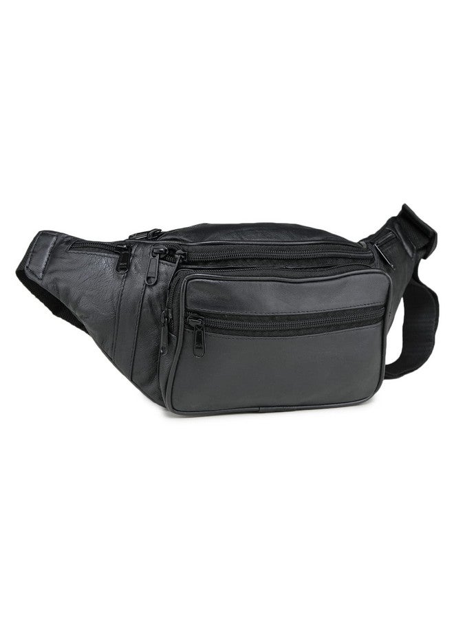 K London حقيبة خصر جلدية سوداء للرجال والنساء من ك لندن (1446_أسود) - Image 2