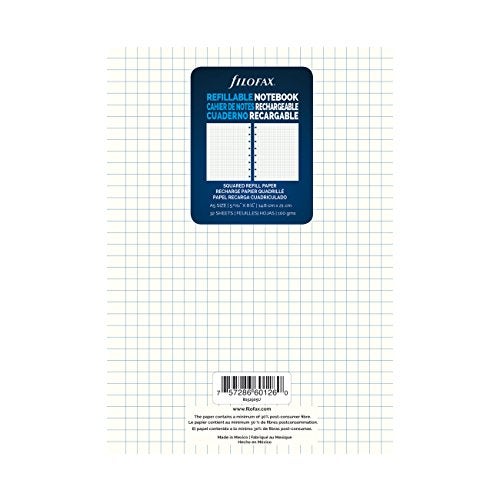 Filofax Notebooks A5 Quad Journal Refill, Movable, 8 1/4 x 5 13/16 inches, 32 Cream Sheets Fits Filofax Refillable A5 (B152905U) - Image 2