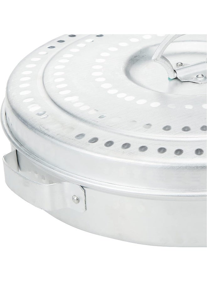 SAQOWARE صندوق خبز الساقر من ساكوار الألمنيوم | صندوق خبز عربي تقليدي | تخزين ريجاج | تخزين الخبز العربي بقطر 12 بوصة - Image 5