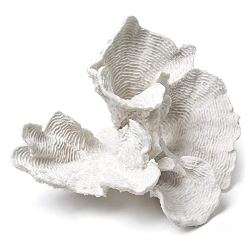 Abbott Collection 20-SEASHORE/40 Large White Flower Coral Decorative Resin Figurine - Image 1