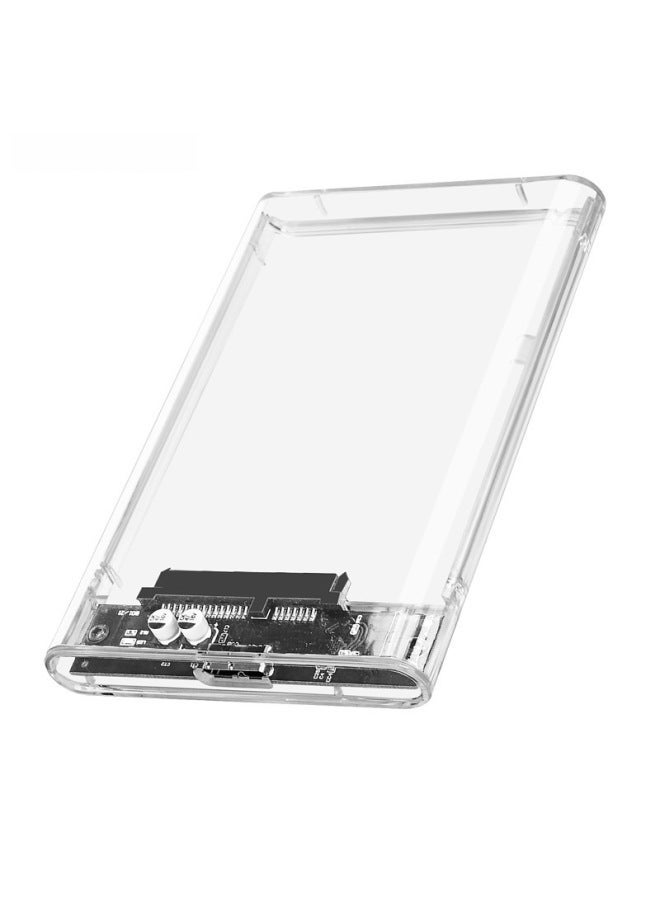 Usb3.0 2.5-inch Sata Iii Solid State Drive Hard Disk Box Transparent Mechanical No-screw Mobile Case-Color:Clear-USB 3.0  - Image 2