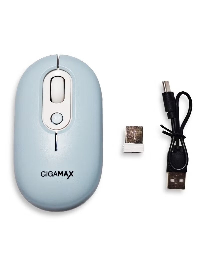 جيجاماكس ماوس مكتب لاسلكي GIGAMAX G-1300 – ماوس بوظيفة مزدوجة (سلكي / لاسلكي) مع 3 أوضاع اتصال (بلوتوث + 2.4 جيجا + سلكي USB)، دقة 1600 DPI، 4 أزرار عملية، بطارية قابلة لإعادة الشحن طويلة الأمد، متوافق مع الكمبيوتر، اللابتوب، وMac - Image 3