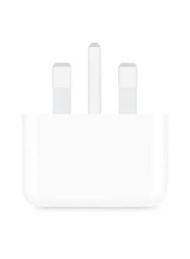 20W White Power Adapter with Triple Plug and USB-C Port - Image 1