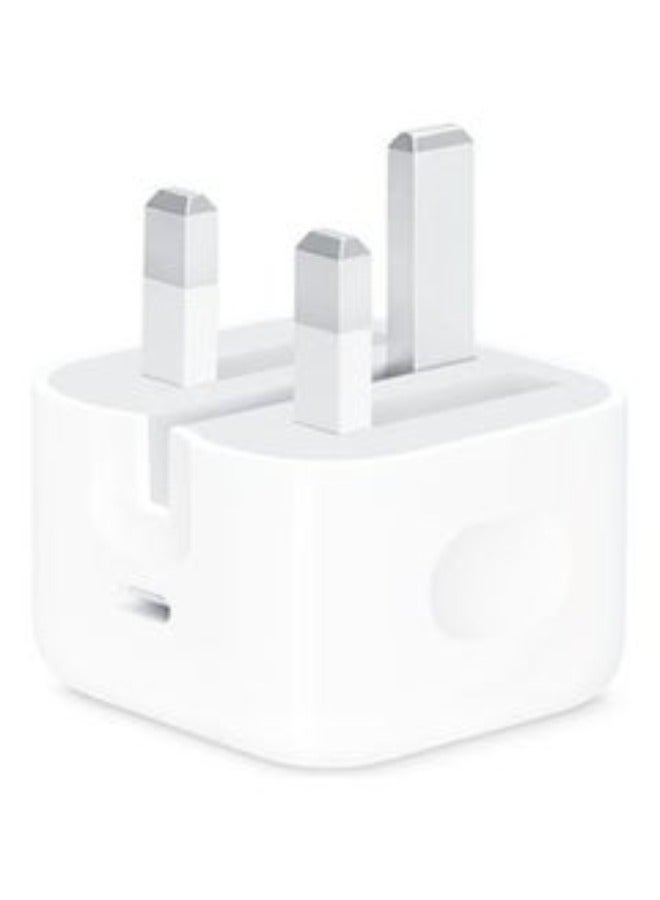 20W White Power Adapter with Triple Plug and USB-C Port - Image 3