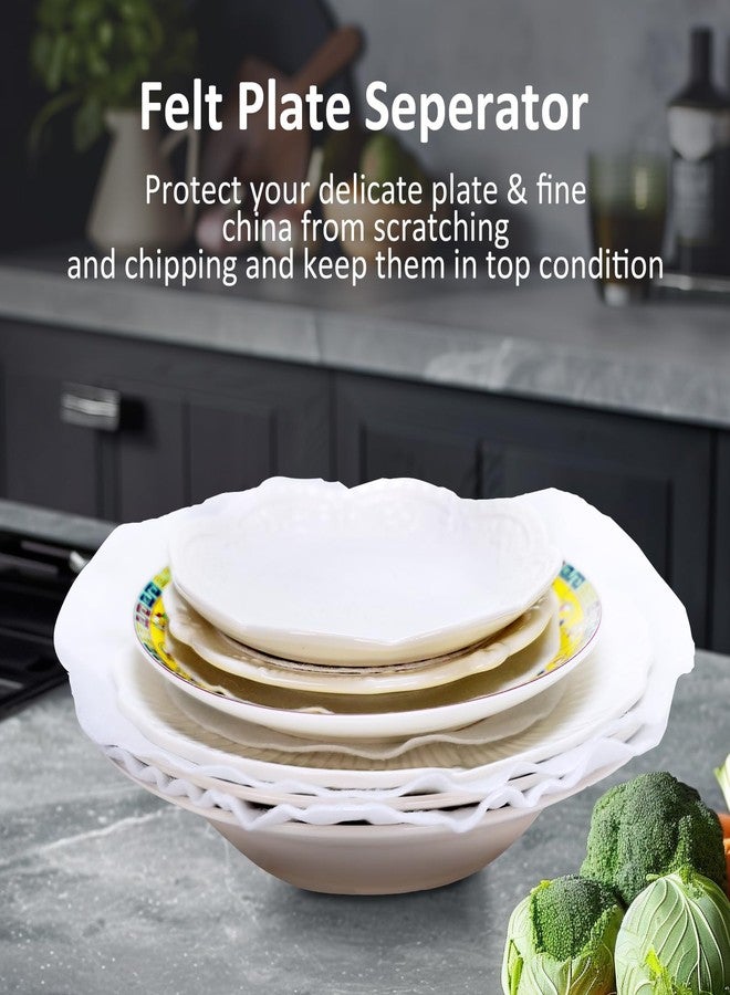 Aoluguya Extra Thick Soft Felt Plate Dish Protectors Dividers Seperators for Stacking, China Storage and Packing - Set of 30 (10in) - Image 3