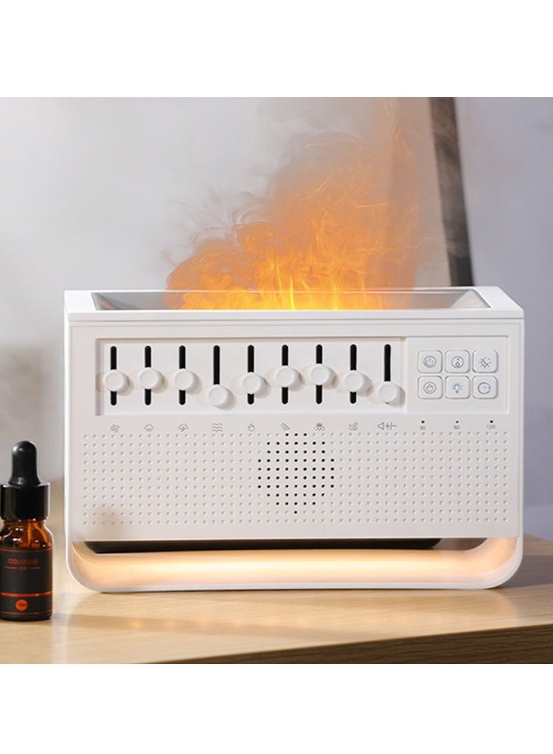 عربست جهاز ترطيب الهواء المرطب باللهب الأبيض ذو الضوضاء البيضاء ناشر الروائح العطرية منزلي كبير الحجم مرطب اللهب ناشر الروائح العطرية أبيض - Image 1