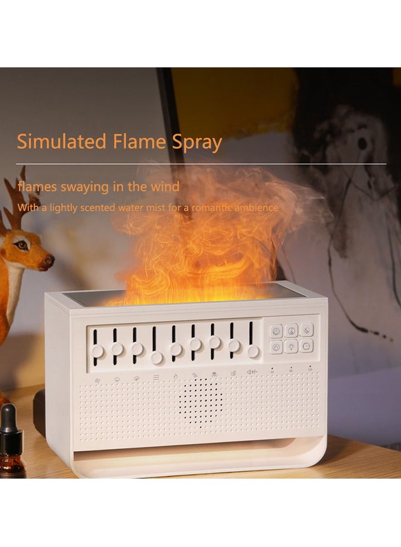 عربست جهاز ترطيب الهواء المرطب باللهب الأبيض ذو الضوضاء البيضاء ناشر الروائح العطرية منزلي كبير الحجم مرطب اللهب ناشر الروائح العطرية أبيض - Image 3