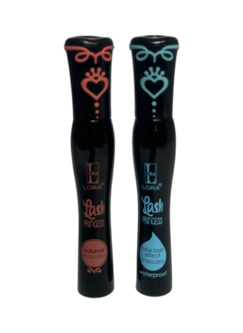 LORA Lash Princess Mascara Set Waterproof Mascara Super Black Mascara Gives Eyelashes Thickness, Beauty, Effect, Expands and Intensifies Depth Between Eyelashes 3 Pieces  - Image 2