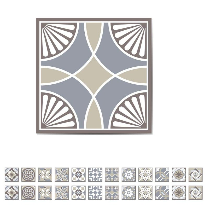 WALPLUS 15cm6 24 pcs Limestone Spanish Tiles Wall Tile Stickers Peel and Stick Backsplash SelfAdhesive Vinyl Home Decoration DIY Living Bedroom Splashbacks for Kitchen Tile Paint Stick on Tiles