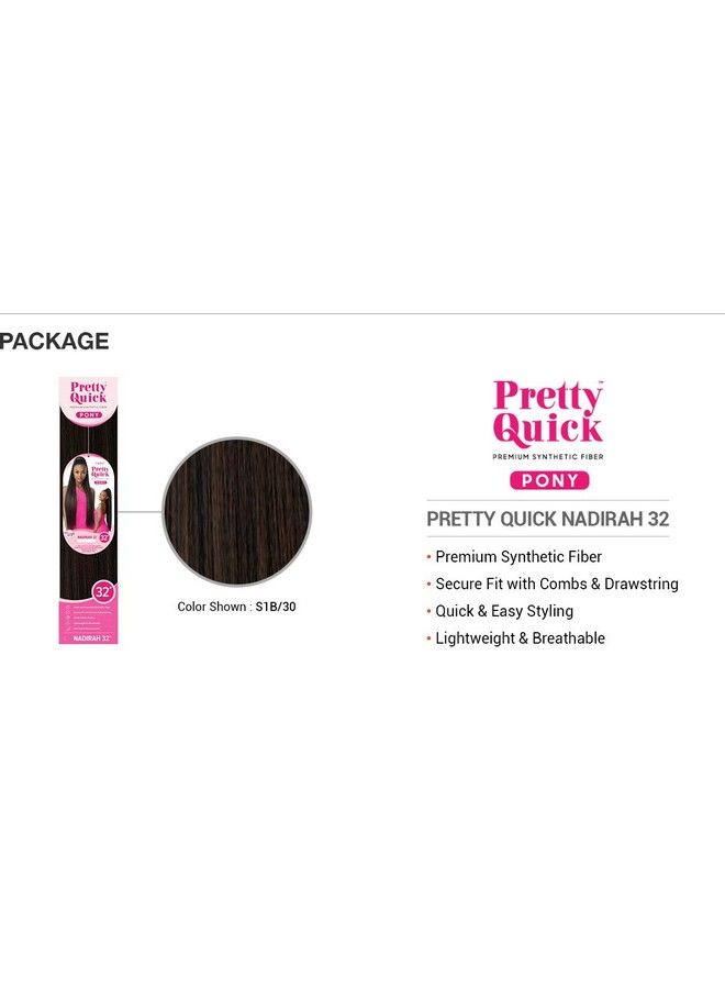 Outre Wrap Ponytail Pretty Quick Nadirah 32 (1B) - Image 5