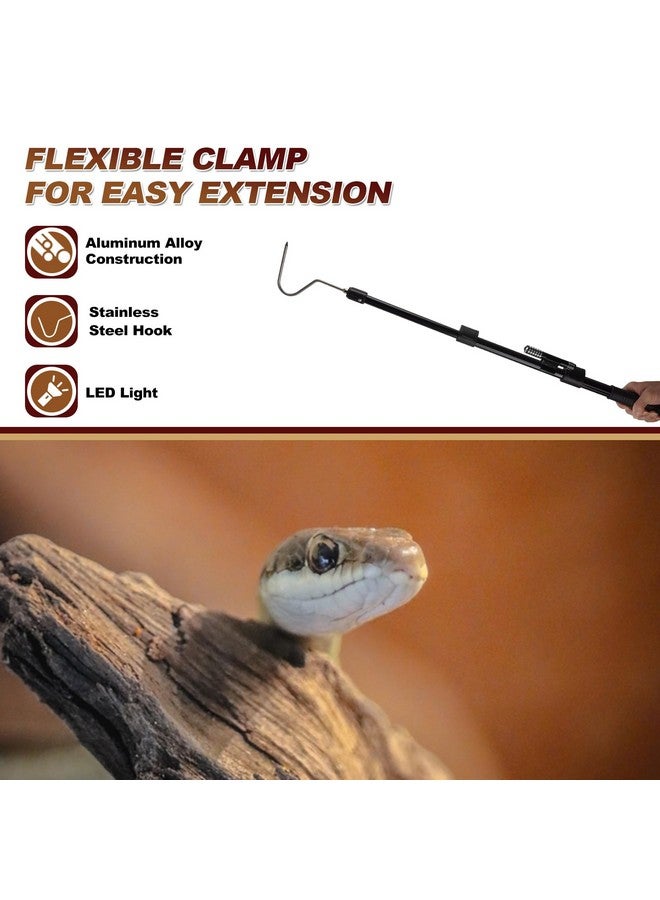 Smarkey Smarkey Snake Catcher Hook Stick Tongs Catch Grabber Catching Handling Tool Picker Long Pole Kit for Rattlesnake, Copperhead Snake, Ball Python, Rattle, Cobra, Corn, Rosy Boas and Reptile Removal Trap - Image 3