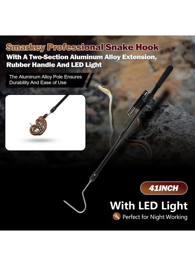 Smarkey Smarkey Snake Catcher Hook Stick Tongs Catch Grabber Catching Handling Tool Picker Long Pole Kit for Rattlesnake, Copperhead Snake, Ball Python, Rattle, Cobra, Corn, Rosy Boas and Reptile Removal Trap - Image 2