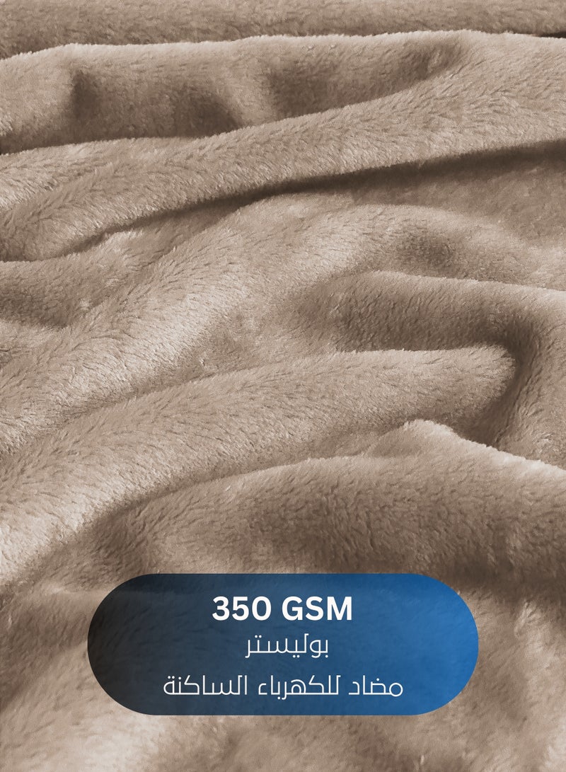 Master Home Textile Lightweight Velvet Blanket, Mora Series, 350GSM, Single Size 230 x 170 cm, Extra Soft All Season Fleece Blanket, Bed And Sofa Blanket - Image 2
