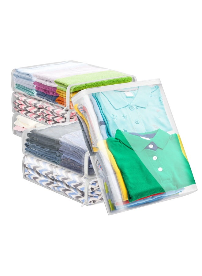 Houseables Plastic Storage Bags For Clothes Clear Zippered Storage Bags 18 X 15 5 Pack Vinyl Sweater Bags Moth Proof Bed Sheet Storage Linen Storage Bags Blanket Storage Bags With Zipper - Image 1