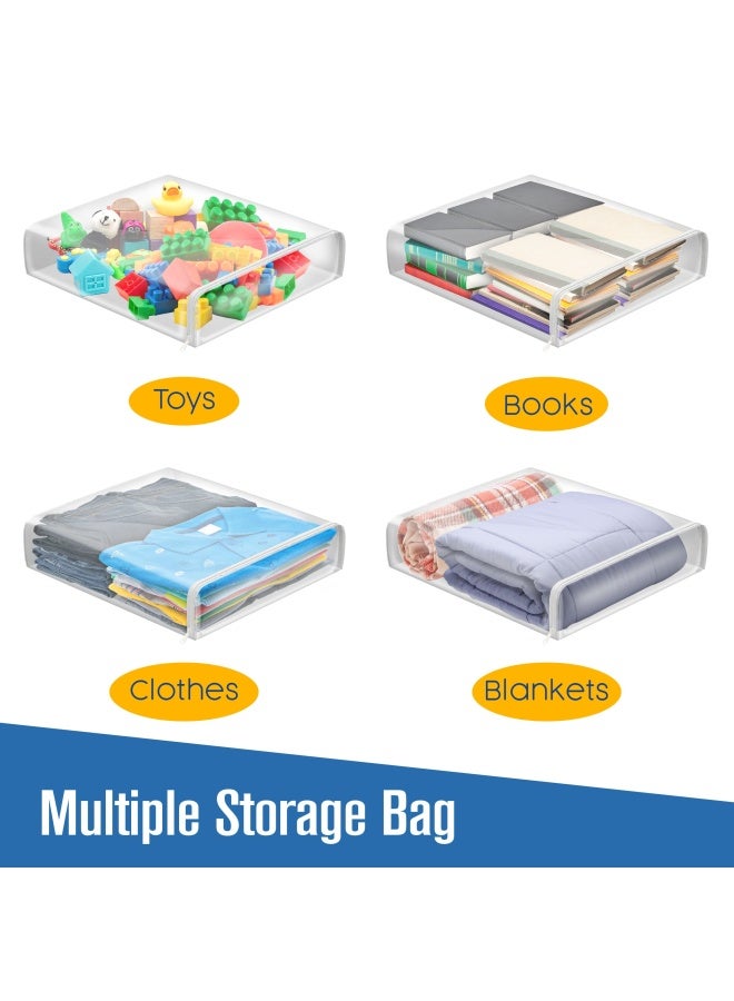 Houseables Plastic Storage Bags For Clothes Clear Zippered Storage Bags 18 X 15 5 Pack Vinyl Sweater Bags Moth Proof Bed Sheet Storage Linen Storage Bags Blanket Storage Bags With Zipper - Image 4