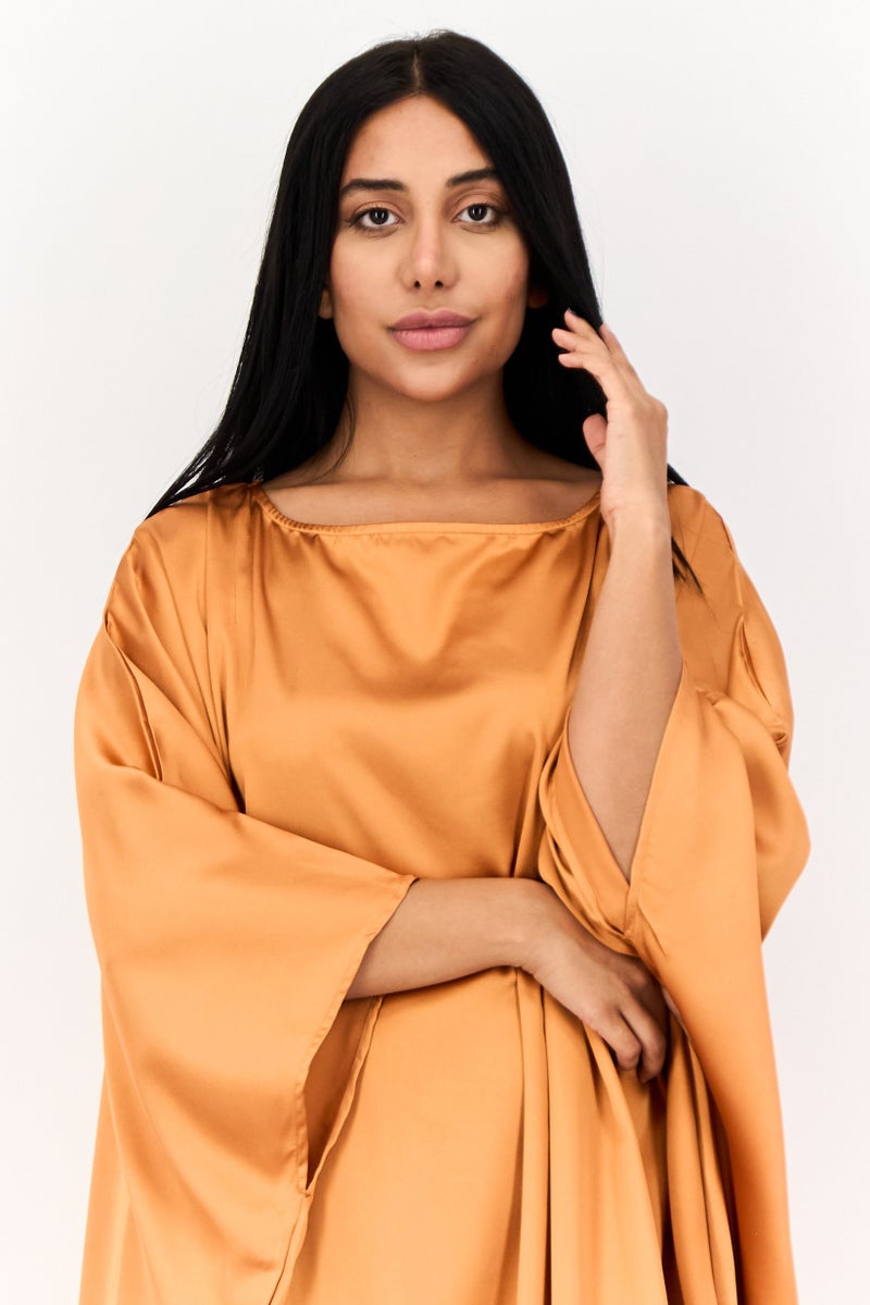 Juicy Couture فستان كفتان بسيط للنساء، بني - Image 2