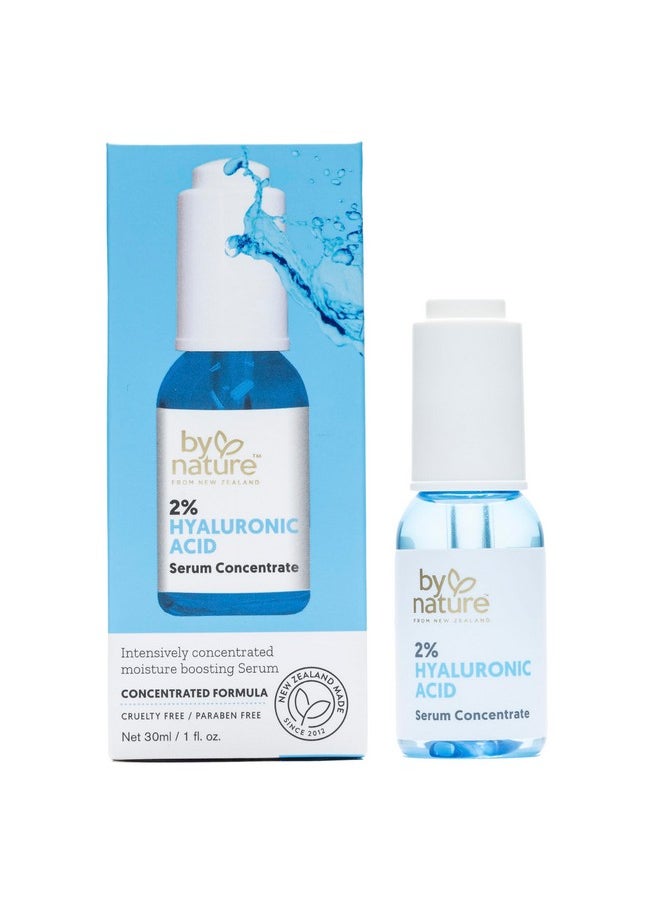 By Nature - 2% Hyaluronic Acid Serum For Face & Neck - Skincare From New Zealand - 2% Hyaluronic Acid Facial Serum Concentrate - 1Fl. Oz - Image 1