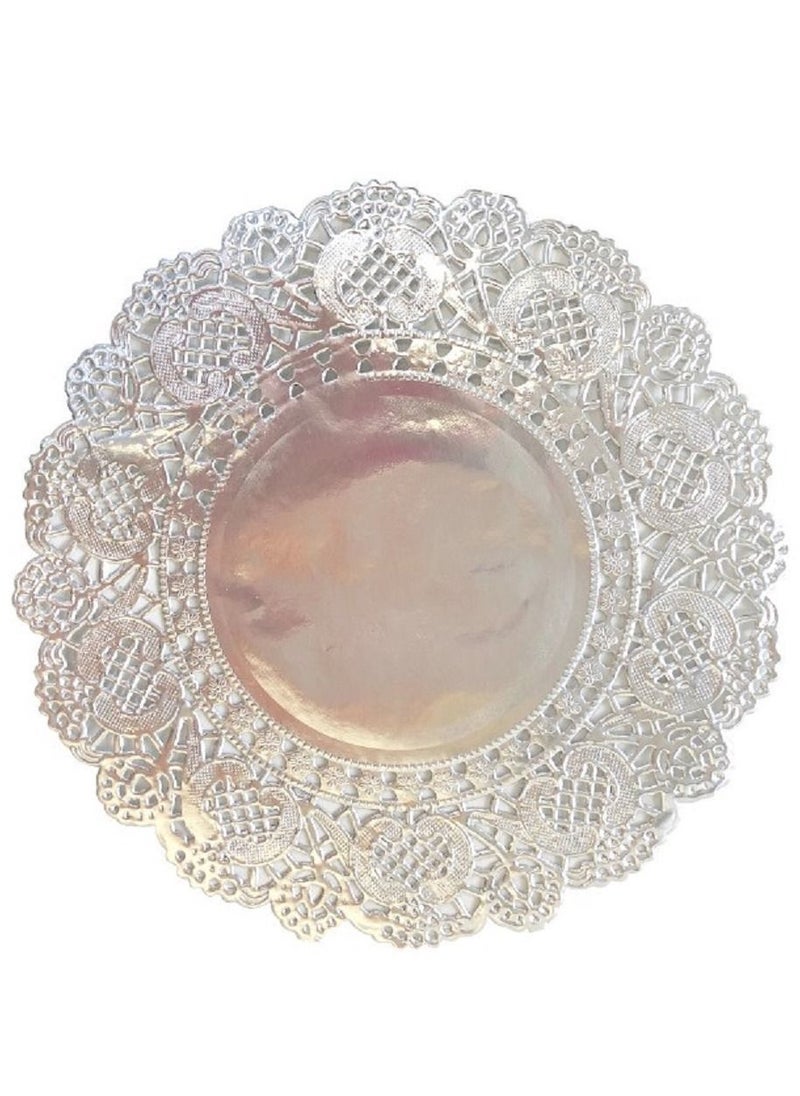 Generic 72-Piece Doilies Paper Silver 25cm  - Image 1