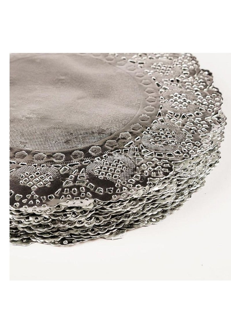 Generic 72-Piece Doilies Paper Silver 25cm  - Image 4