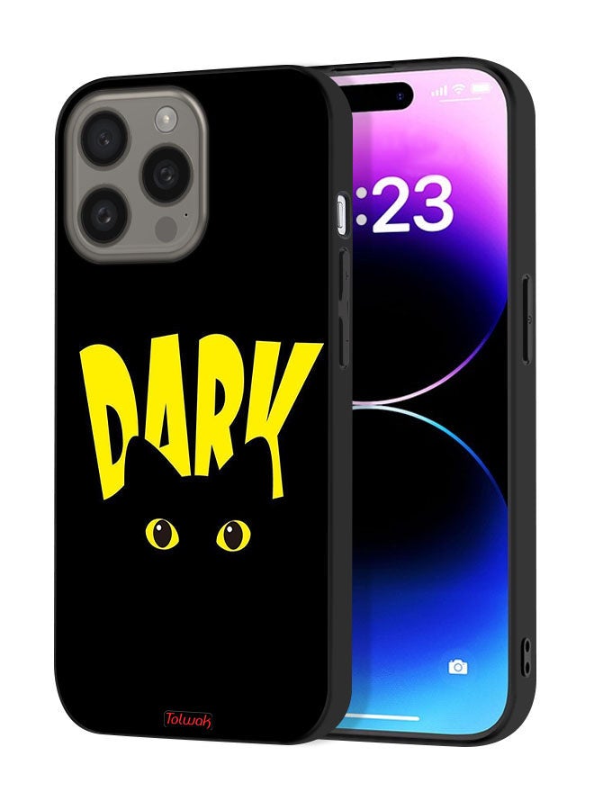 Tolwak Apple iPhone 15 Pro Protective Case Cover Dark Cat - Image 1