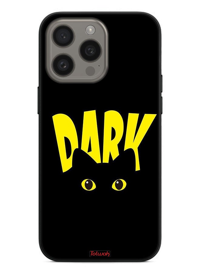 Tolwak Apple iPhone 15 Pro Protective Case Cover Dark Cat - Image 2