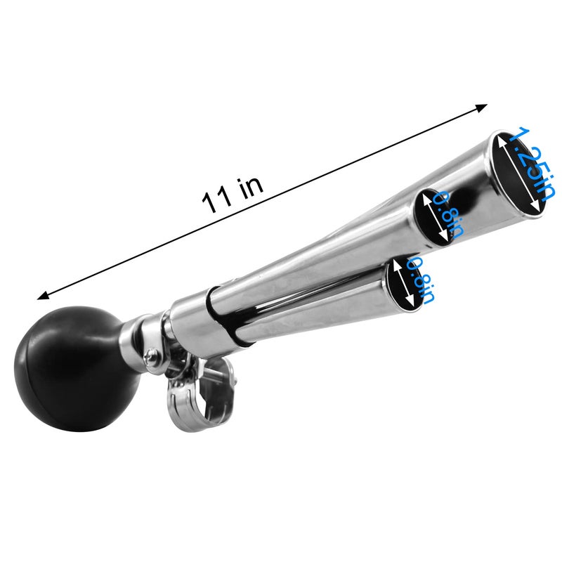 WEERAS Vintage Bicycle Air Horn Triple Note, 11-inch Large Horn, Suitable for Most Bicycles - Image 4