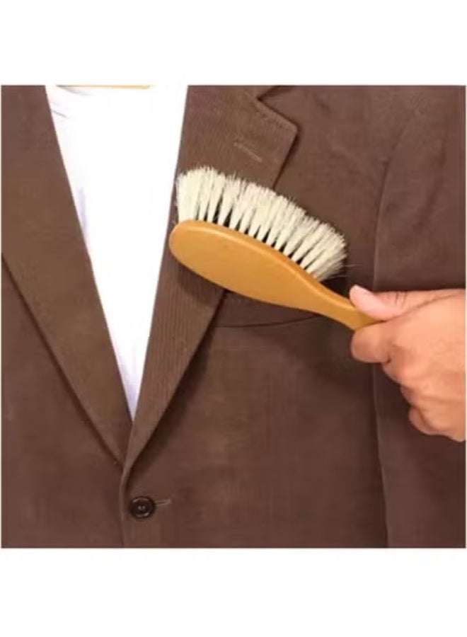 Hand Broom Cleaning Brushes-Soft Bristles Dusting Brush for Cleaning Car/Bed/Couch/Draft/Garden/Furniture/Clothes,Wooden Handle - Image 1