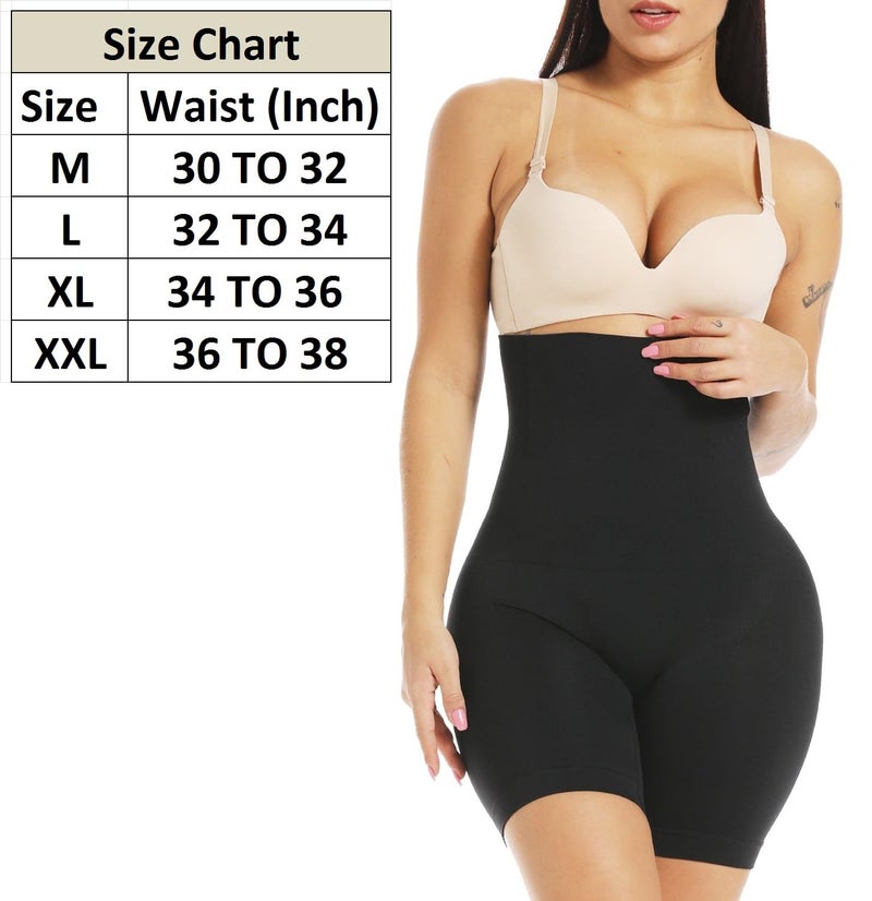 HSR Women's Nylon Waist Shapewear (Pack of 1) (HSR-LONG-BLACK-M_Black1_M) - Image 3