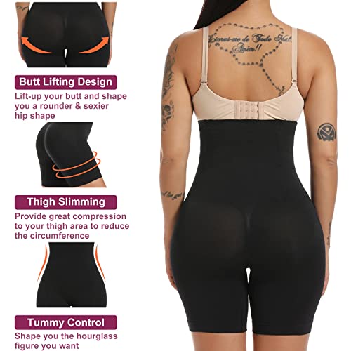 HSR Women's Nylon Waist Shapewear (Pack of 1) (HSR-LONG-BLACK-M_Black1_M) - Image 4