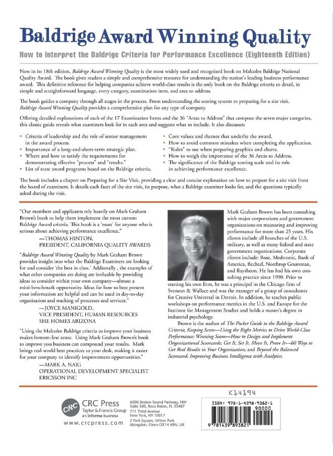 null - Baldrige Award Winning Quality: How to Interpret the Baldrige Criteria for Performance Excellence - Image 1