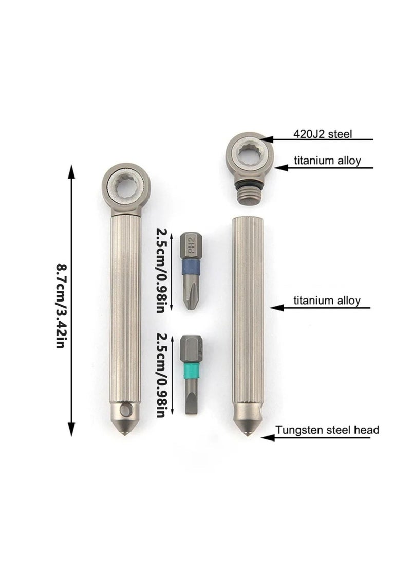 Compact Ratchet Screwdriver, Magnetic Ratchet Screwdriver, Multipurpose Pocket-sized Ratchet Screwdriver, Performance, Easy Access & Carry, Compact Design, Safety, Premium Screwdriver  - Image 2