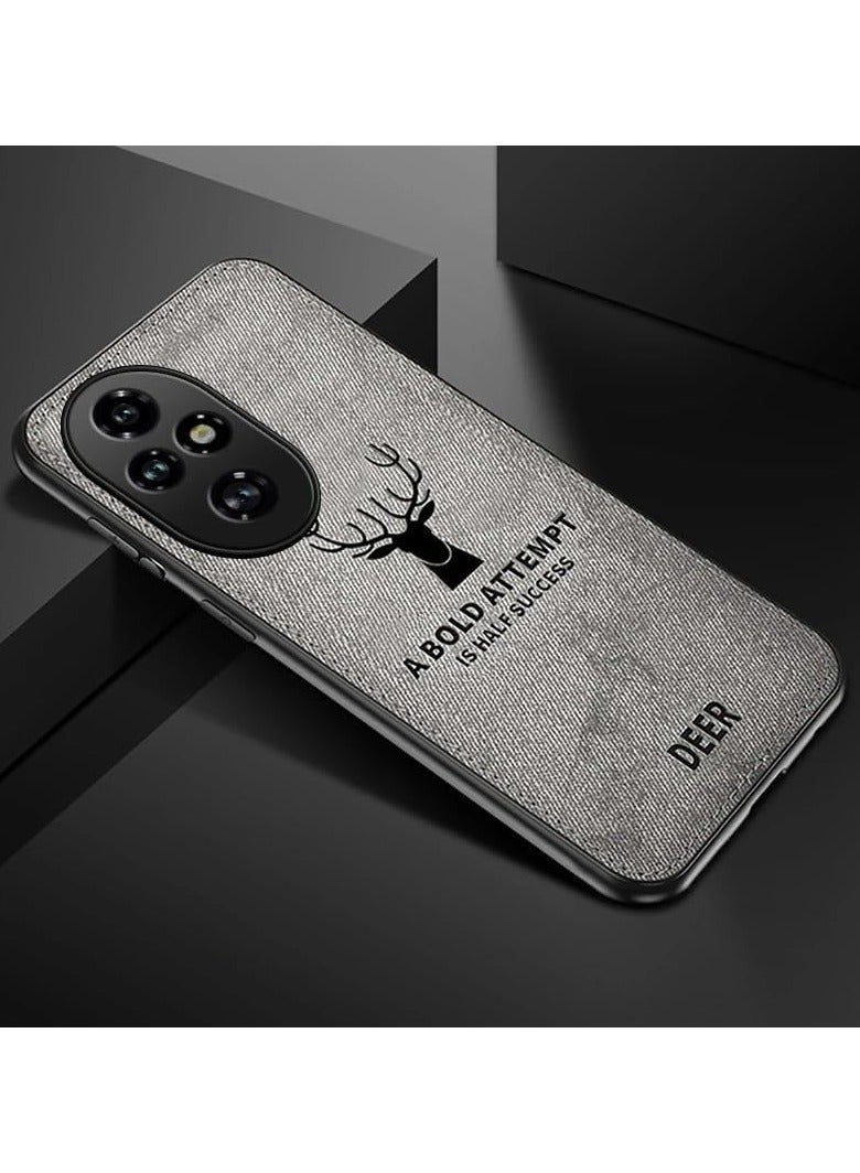 general Case Compatible with Honor 200 Pro 5G, Ultra-Thin Deer Pattern Leather Back Case Silicone Soft Edge Shockproof Full Body Protective Cover Case - Image 1