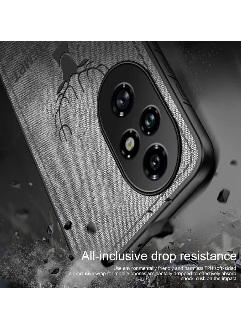 general Case Compatible with Honor 200 Pro 5G, Ultra-Thin Deer Pattern Leather Back Case Silicone Soft Edge Shockproof Full Body Protective Cover Case - Image 4