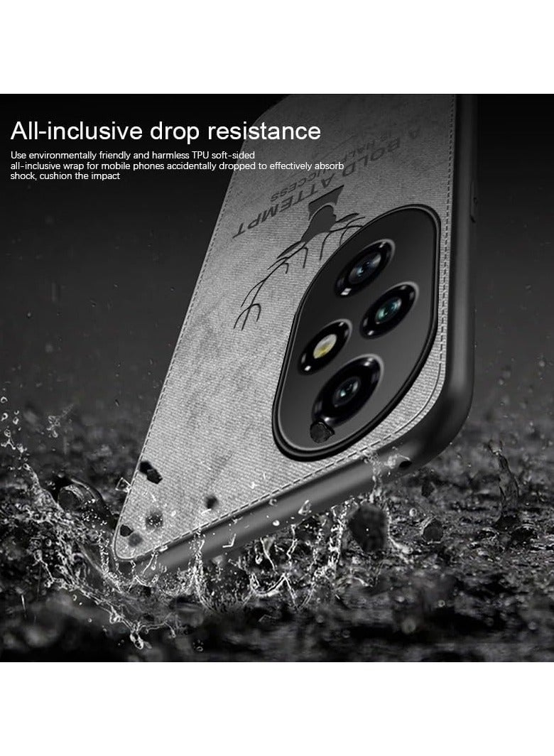 general Case Compatible with Honor 200 Pro 5G, Ultra-Thin Deer Pattern Leather Back Case Silicone Soft Edge Shockproof Full Body Protective Cover Case - Image 5