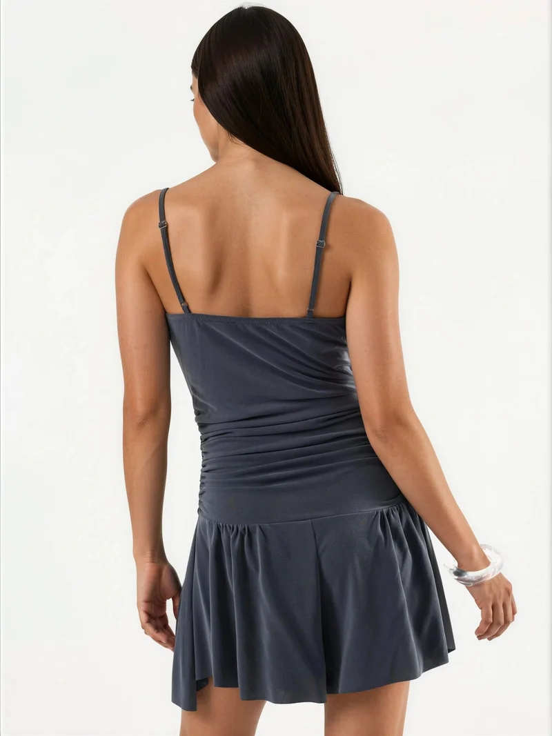 Busem Dark Grey BUSEM Sleeveless cowl neck knit jumpsuit for Women | Best Price UAE