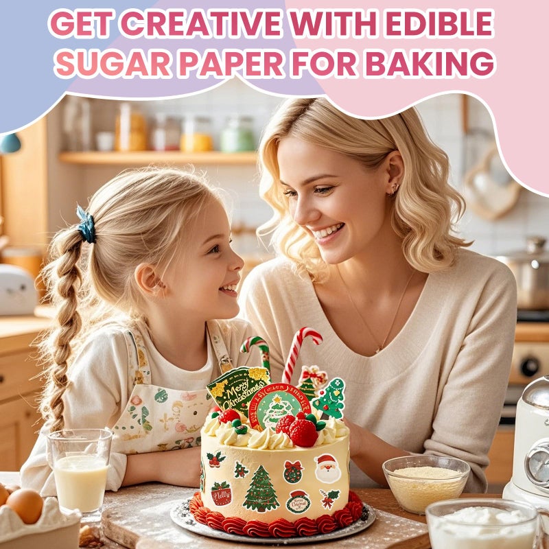 Derzio 25 pcs A4 11.7" x 8.3" Frosting Sheets, Icing Sheets, Edible Paper for Cakes Printable, Sugar Sheets, Cake Edible Sheets, Edible image Paper for Cake Toppers, Cakes, Cookies & Decor - Image 4