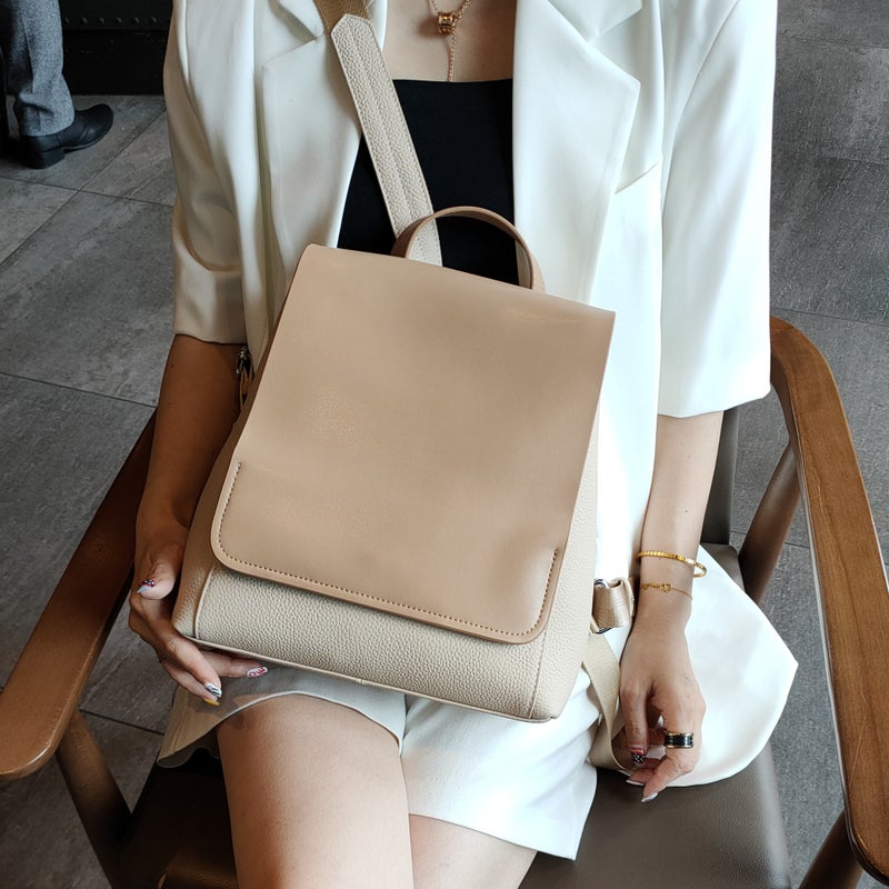 Backpack Ins Versatile Simple Korean Style Fashion High-End Backpack Preppy Style School Bag Women'S Backpack - Image 3