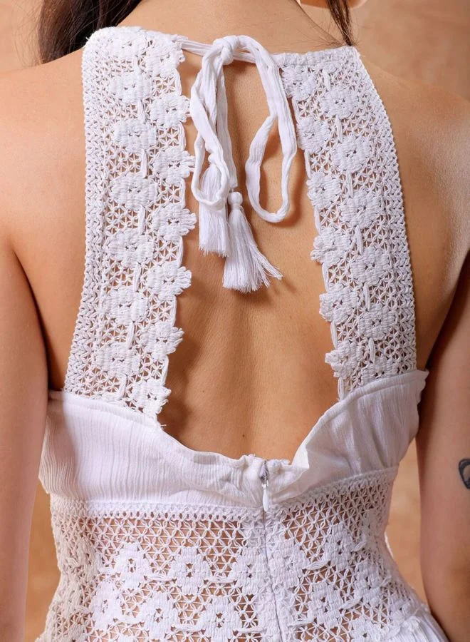 Freehand  Women Fit and Flared Solid V-Neck Sleeveless Maxi Dress for Women | Best Price UAE